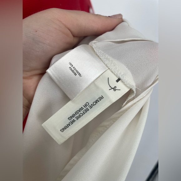 2FOR$30 Retro Ann Taylor Off White Ruffle Detailed Secretary Blouse - Picture 11 of 11